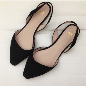 H&M Classic Sling Back Black Flats